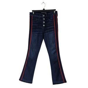 Veronica Beard Carolyn 10" Baby Boot  High Rise Dark Blue Jeans 26 Preowned